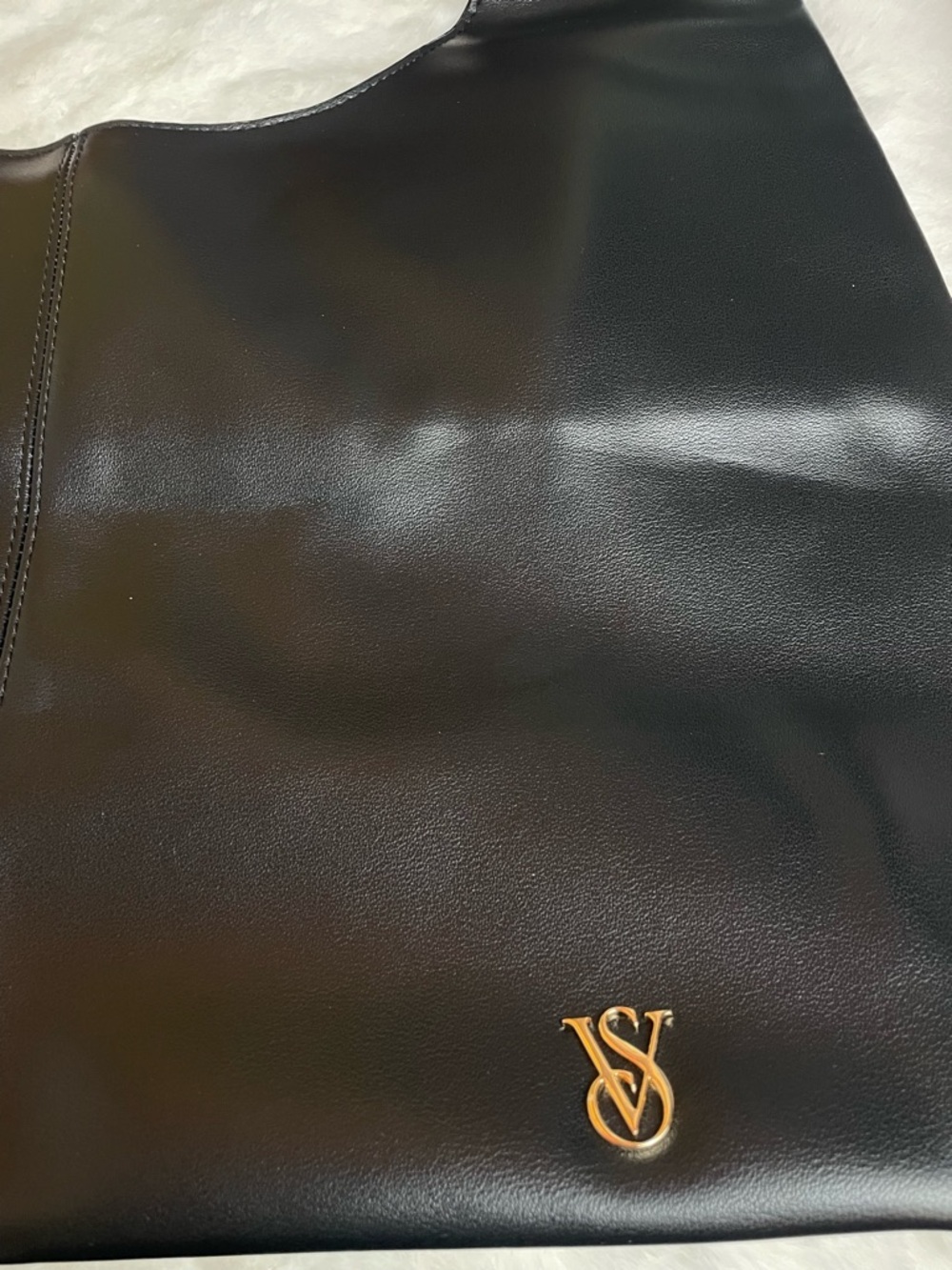 Victoria's Secret Black Leather Shoulder Hobo - Picture 3 of 7